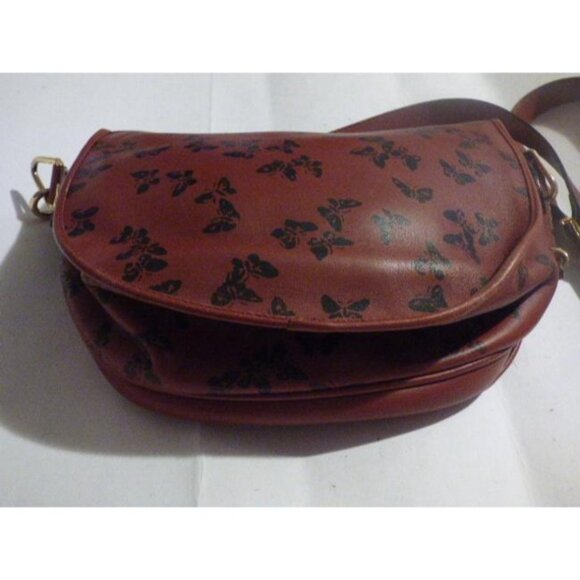 Bottega Veneta Vintage Crossbody Embossed Black Butterfly Print - Picture 5 of 12